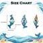 Tượng nhỏ Gnome đi biển bằng nhựa màu xanh giữ biển ​​Ốc sên / Sao biển / Vỏ trang trí búp bê vô danh