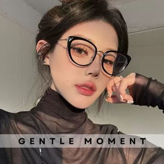 Gọng kính mắt mèo nữ GENTLE MOMENT gọng kim loại cao cấp chống ánh sáng xanh chống tia UV thời trang GMK689