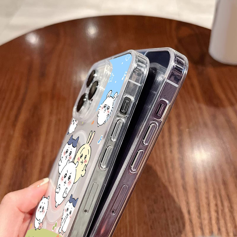 Ốp lưng iPhone họa tiết Chiikawa hỗ trợ sạc không dây từ tính - iP 7/8/X/XS/XR/11/12/13/14/15/16/17/Plus/Air/Pro/Max