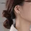 LUImo Ngọc Lục Bảo Xanh Vòng Bông Tai Nữ Thời Trang Nhiều Màu Sắc Vòng Tròn Bông Tai Trang Sức Hàng Ngày SBS