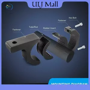 ULJ Cặp 25mm-45mm Bullbar Ống Cuộn Gắn Braet Kẹp Đèn LED Thanh HID Giá Đỡ .