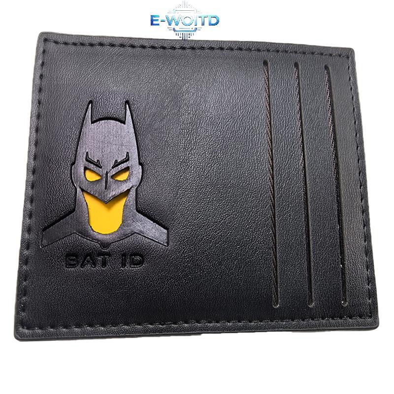 E-WOITD Bát ID Ví Da Đựng Thẻ Ốp Lưng Cá Tính Siêu Anh Hùng Mặt nạ Đựng Thẻ Ví Quà Tặng E-WOITD