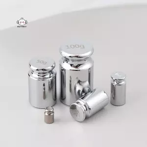 Maybest Dụng cụ giảng dạy cân bằng điện tử Dụng cụ gia đình 2g / 10g / 20g / 50g / 100g Gram Trọng lượng mạ Chrome Hiệu chỉnh chính xác {VN}
