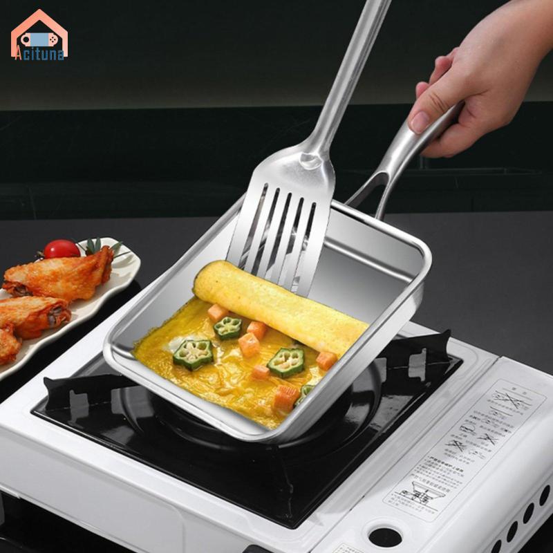 Chảo vuông không gỉ 316 Không phủ Chảo Omelet Nhật Bản Hoàn thiện bằng gương Không tráng phủ Nhật Bản Omelet Skillet