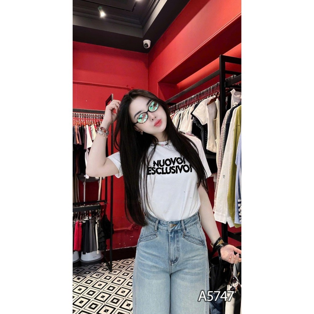 （Giao hàng 24h）Angela Áo Thun Nữ Kim Anh Boutique Chất Liệu Cotton 100% Thoáng Mát Phong Cách Trẻ Trung