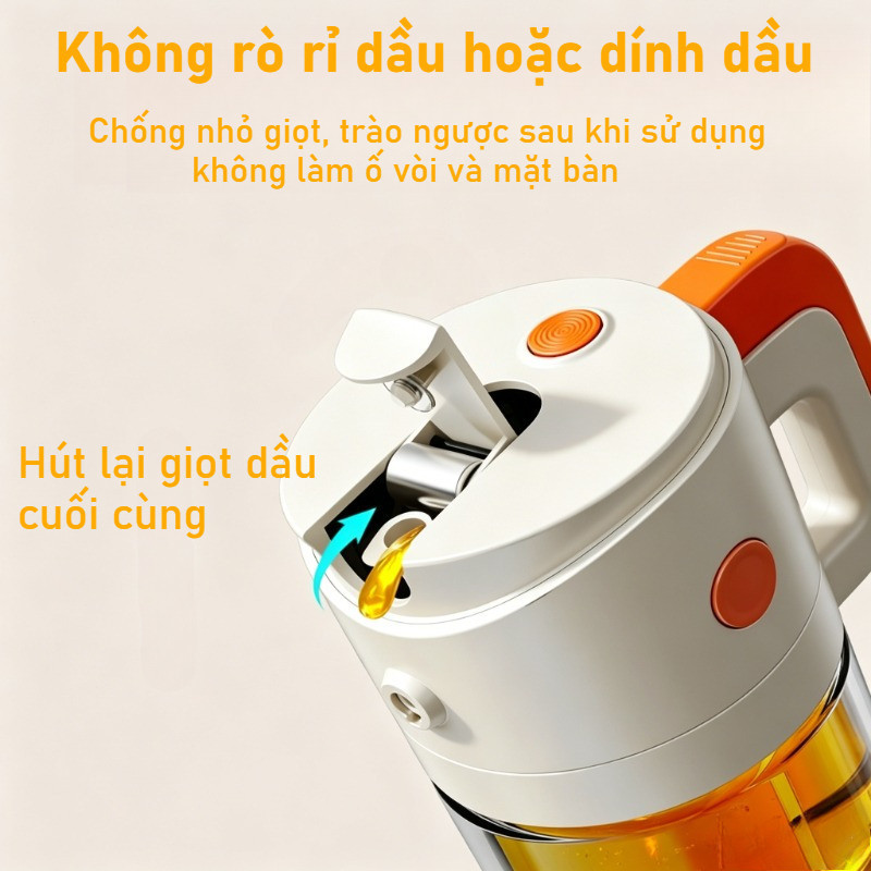 Chai tinh dầu thủy tinh cao cấp, tự động mở, 2 trong 1 vừa xịt vừa rót, chống tràn và chống dính.