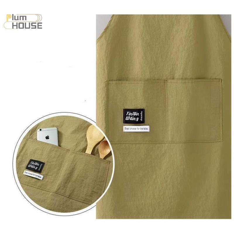 PlumHOUSE Nấu Ăn Tạp Dề Nhà Bếp Thoáng Khí Chống Mòn Người Lớn Eo Tạp Dề Chống Mọc Mềm Nhà Hàng Quần Áo Làm Việc Nhà VN