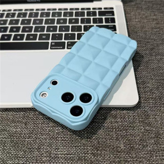 Ốp điện thoại kinh doanh màu trơn kẻ sọc Morandi 3D cho iPhone 17 Air 16 15 14 13 Pro Max Silicone mềm