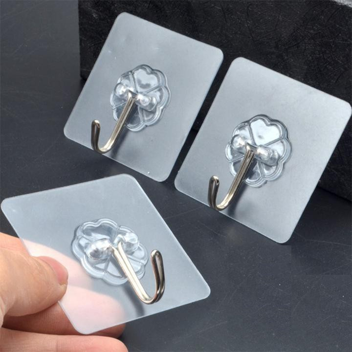 Móc Dán Tường Trong Suốt,Chịu Lực Dán Tường Treo Nhà Tắm Nhà Bếp Siêu Dính