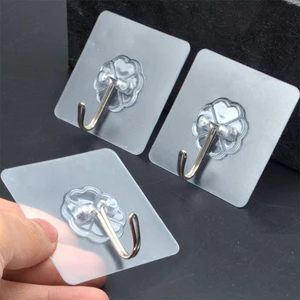 Móc Dán Tường Trong Suốt,Chịu Lực Dán Tường Treo Nhà Tắm Nhà Bếp Siêu Dính