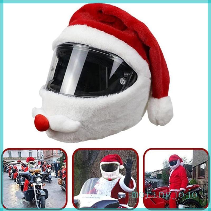 JoJo Giáng Sinh Ông Già Noel Có Mũ Polyester Cho Xe Máy Ngộ nghĩnh Ngoài Trời Full Mũ Bảo Hiểm