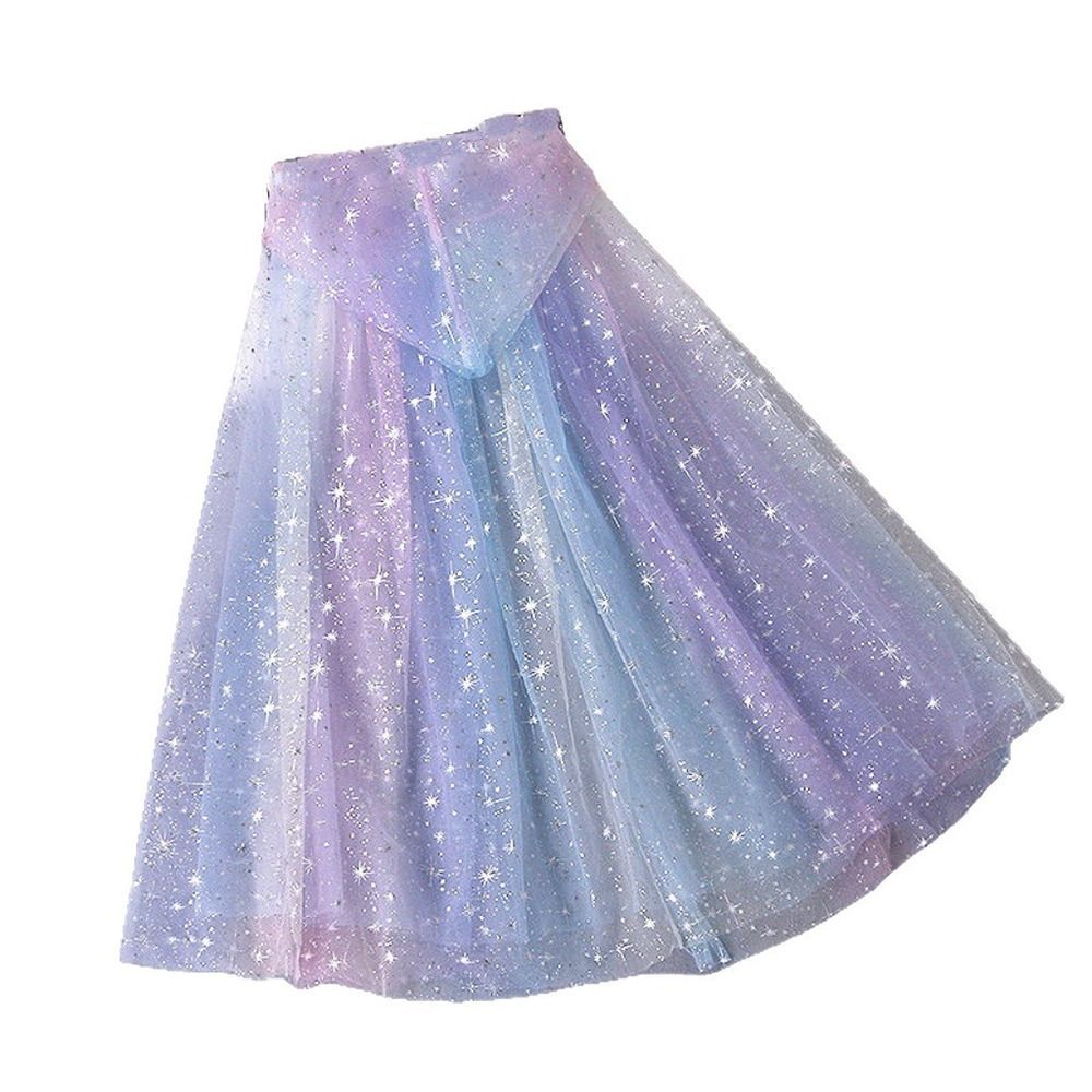 NKSFX Trang Phục Trẻ Em Áo Choàng, Lưới Dễ Thương Bé Gái Công Chúa Cape, Ngọt Ngào Cosplay Kim Sa Lấp Lánh Đầm Thanh Lịch Mũi Hiệu Suất Phụ Kiện