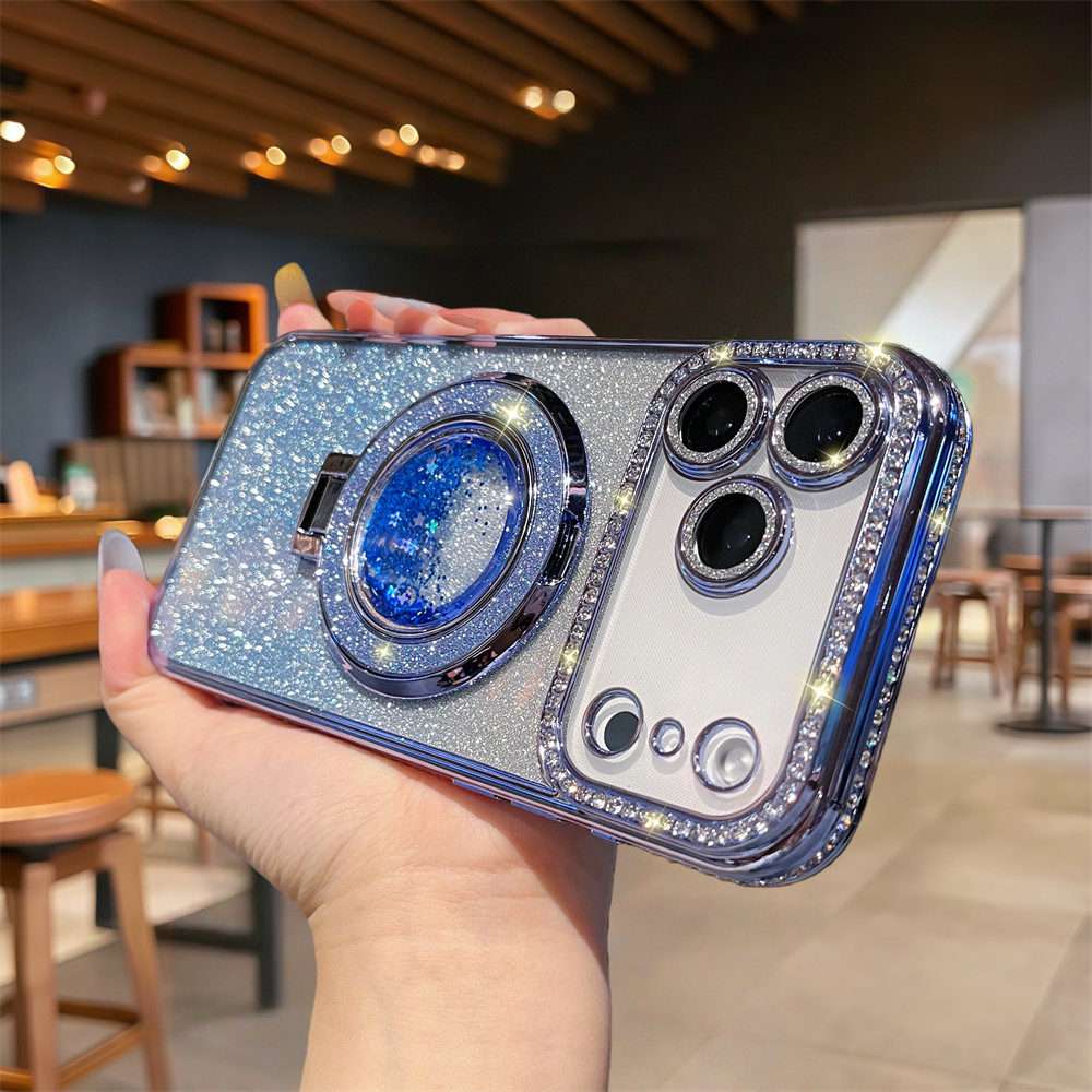 Ốp Điện Thoại Kim Cương Đứng Cho iPhone 17 Pro Max 12 13 14 15 16 Pro Max 15 16 plus Ống Kính Không Khí Bảo Vệ Camera Vỏ Chống Sốc Vỏ Mềm Điện Thoại