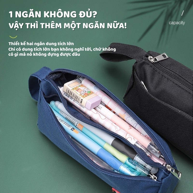 Túi đựng bút nhiều ngăn tiện ích, kiểu dáng đơn giản gọn nhẹ, đa dạng lựa chọn màu sắc, dành cho học sinh sinh viên