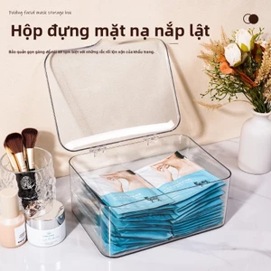 Hộp đựng mỹ phẩm dày lật-Túi đựng đồ, Hộp sắp xếp máy tính để bàn, Hộp lưu trữ gia đình