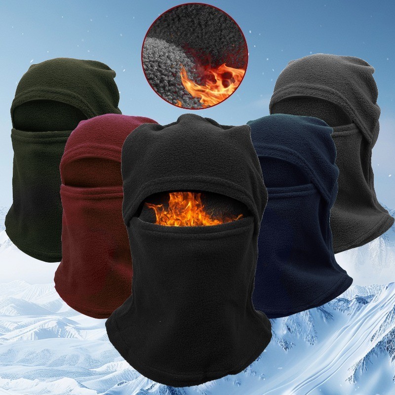 Mũ mùa đông Fleece Beanie quá khổ thoải mái, áo len móc tay mềm mại dành cho nam và nữ, lý tưởng cho hoạt động ngoại trời