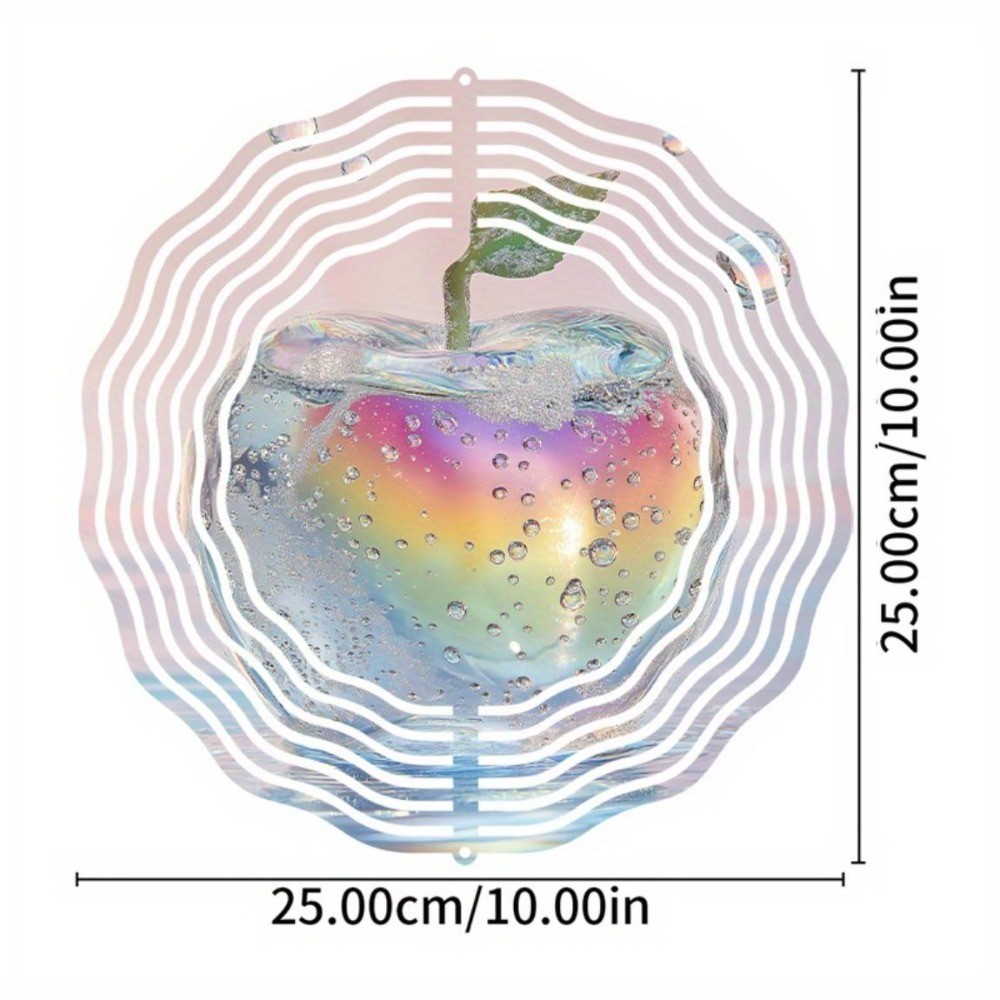 2DRainbow Halo Apple Wind Spinner Kim Loại Trang Trí Sân Vườn Cho Trong Nhà Ngoài Trời Tất Cả Các Mùa Trang Trí Ngày Lễ Giáng Sinh Phục Sinh