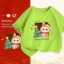 "COD (Hồ Chí Minh)DREAMY BABY "Áo thun Giáng sinh Chúc mừng năm mới & Chúc mừng Giáng sinh Mẫu đáng yêu Labubu Vải bông