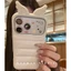 Dành Cho Iphone 17 Pro Max Mùa Đông Xuống Áo Khoác Ốp Lưng Cứng Chống Sốc Thiên Thần 3D Hàn Quốc Iphone 14 Pro Max Làm Dày Camera Dành Cho IPhone 17 16 15 14 13 Pro Max
