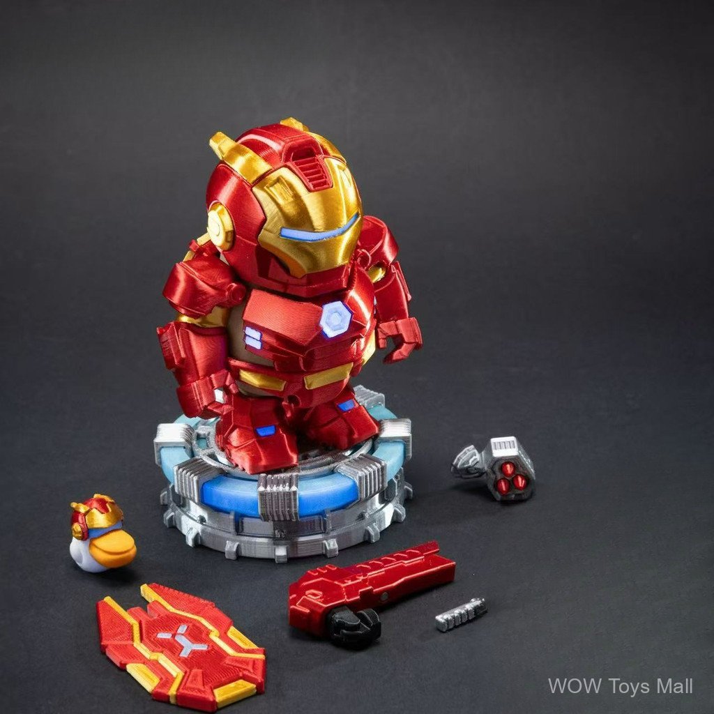 Hàng sẵn có [Chính hãng] Đồ chơi giải nén búp bê Capybara từ tính Iron Man 3d In Iron Man Kapibara Trang trí máy tính để bàn Mecha Capybara mát mẻ Quà tặng làm bằng tay