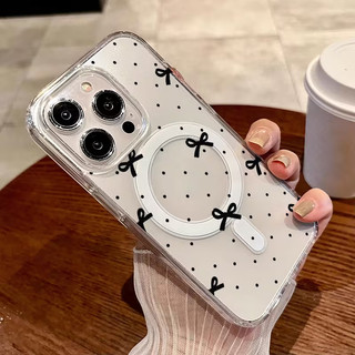 Ốp điện thoại chống sốc họa tiết nơ đen S26Ultra có thể so sánh với Samsung s20fe S26 S21PLUS S22 S23 S24 Vỏ siêu chống sốc S25 Plus S25ultra