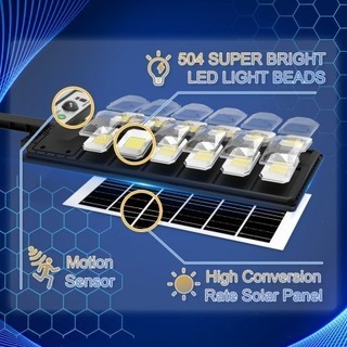 LAMJAD Solar Light Đèn Năng Lượng Mặt Trời 300W cảm ứng chống nước LED-Tiết kiệm năng lượng và thân thiện với môi trường
