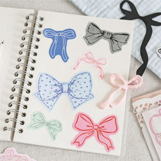 ENWEI 40 Chiếc [Bow Paradise Series] Bộ Miếng Dán Ren Nơ Pastel Phong Cách Vintage Die-Cut Dán Cho Sổ Lưu Niệm Người Lập Kế Hoạch Tạp Chí Trang Trí Văn Phòng Phẩm