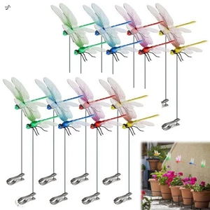 8 Chiếc 3D Thực Tế Chuồn Chuồn Kẹp Sân Vườn Ngoài Trời Chống Thấm Nước Sân Trang Trí Sân