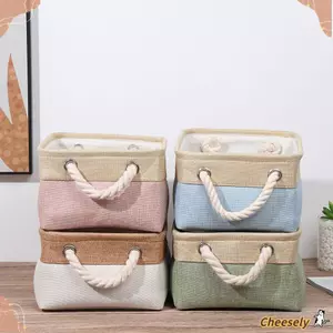 CHEESELY Đồ dùng gia đình Vải lanh gấp Đồ chơi trẻ em Đồ lặt vặt Giỏ phân loại