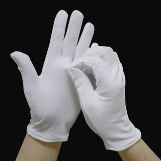 [Bea-t] 1 Đôi Găng Tay Cotton Trắng Full Ngón Nam Nữ, Dùng Bồi Bàn/Lái Xe/Trang Sức/Công Nhân, Thấm Hút Mồ Hôi [[Mới]
