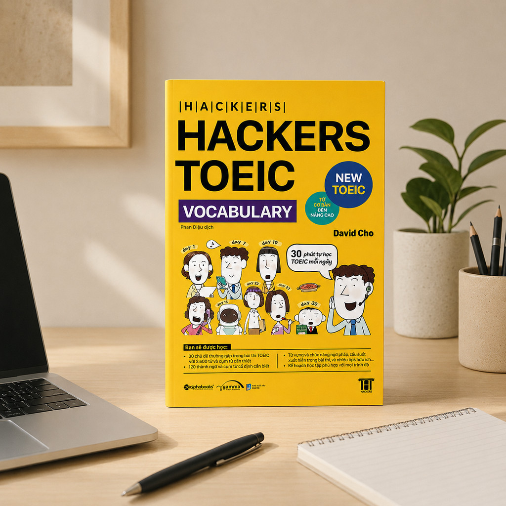 Sách - Hackers Toeic Vocabulary -30 Phút Tự Học TOEIC Mỗi Ngày, Từ Cơ Bản Tới Nâng Cao (Gamma Books)