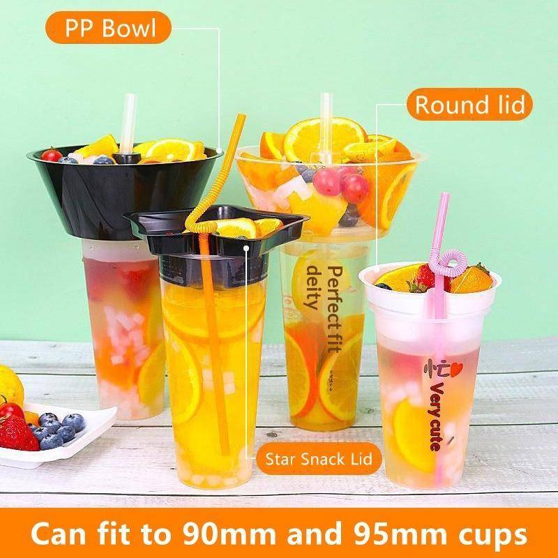 JINHF Bong Bóng Trà Sữa Trái Cây Sna Cốc Bộ Cho Người Lớn Trẻ Em Cốc Có Ống Hút Và Nắp Du Lịch Dã Ngoại Trường Sử Dụng HOT