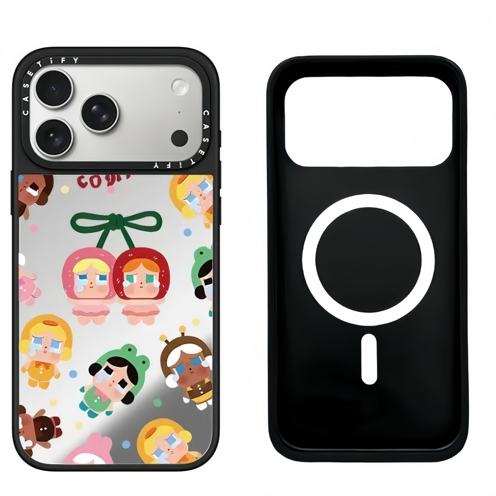Ốp Điện Thoại Gương Búp Bê Anh Đào Từ Tính Cho IPhone 17 Pro Max 17 16 15 14 13 12 Vỏ Bảo Vệ Chống Sốc
