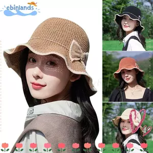 Mũ xô EBINLANDS, Mũ chậu nơ vành rộng, Tấm che nắng chất lượng cao Mũ ngư dân thoáng khí mùa hè
