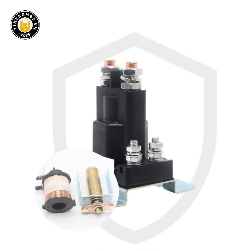 {TB & Bag} 1 Cái Rơle khởi động dòng điện cao 500A DC 12V SPST Auto Start Contactor Phụ kiện DIY Rơle dòng điện nặng.