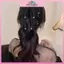 MYPANDA Shine Kim Cương Giả Ren Vải Nơ Kẹp Tóc Cá Mập Kẹp Tóc Móng Vuốt Cho Nữ Thời Trang Tính Khí Phụ Kiện Tóc.