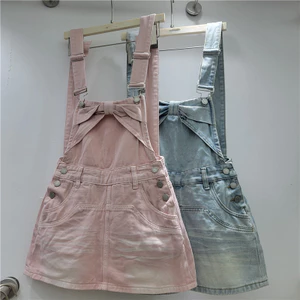 Giảm Tuổi Denim Quần yếm Culottes Nữ Mùa Hè 2026 Phong Cách Mới Nhỏ Phù Hợp Với Thời Trang Thường Ngày Ôm Hơn Nhìn Ngắn Trượt Tuyết