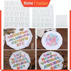 KIN Nhựa Dính Khuôn Chữ Cái Hình Silicone Móc Khóa Khuôn Mặt Dây Chuyền Khuôn Chất Liệu Silicon Cho Tay Làm Phụ Kiện