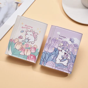 Tri-Fold Ví Nữ Niche Độc Đáo Cao Cấp Dễ Thương Hoạt Hình Nhỏ Ví Đựng Tiền Xu Sinh Viên Ngắn Gấp Ví Đựng Thẻ