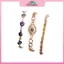 MYPANDA 3 CÁI Thổ Nhĩ Kỳ Luy Evil Blue Eye Bracelet Set Kim loại Staable Dây đeo cổ tay Charm Chain dành cho nữ Trang sức Quà tặng Vòng đeo tay mắt ác.