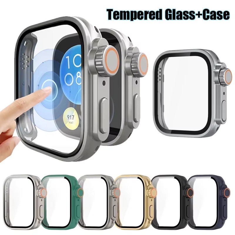 Kính cường lực + Vỏ PC cho đồng hồ Huawei Fit 5 Pro 5Pro Vỏ bảo vệ toàn diện cho đồng hồ Huawei Fit 5 5Pro Fit5 Fit5Pro Vỏ bảo vệ màn hình PC cứng