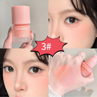 Kakashow Phong cách Hàn Quốc Dưỡng ẩm Rouge Frozen Liquid Blush Kết cấu hào quang màu đỏ tự nhiên trở nên bóng trong vài giây