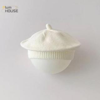 PlumHOUSE Thời Trang Dễ Thương Cho Bé Dệt Kim Mũ Nồi Màu Trơn Trẻ Em Mũ Ấm Áp Thu Đông Cho Trẻ Em Ngoài Trời Bonnet Phụ Kiện Quà Tặng VN