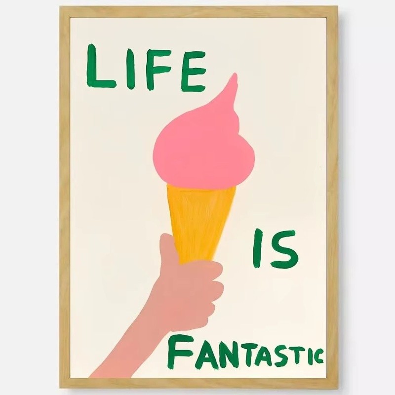 David Shrigley Canvas Poster Nghệ Thuật Hiện Đại Tối Giản Ngộ nghĩnh Treo Tường Trang Trí Phòng Khách Phòng Ngủ Nhà
