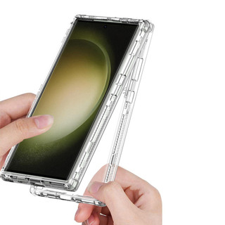 Ốp Điện Thoại Acrylic Lấp Lánh Trong Suốt Cho Samsung Galaxy S25 S24 S23 S22 ULTRA PLUS FE Bốn Góc Chống Sốc Không Vàng Vỏ