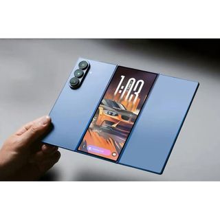 Ốp lật chân đế bằng da Funda cho Samsung Galaxy Z TriFold có vỏ màng thép