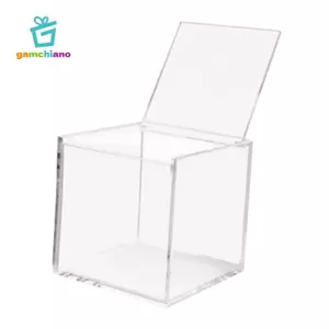 Gamchiano Acrylic Chống Bụi Hộp Bảo Quản Trong Suốt Trưng Bày Trong Suốt Đế Trưng Bày Cho Văn Phòng Đồ Gia Đình