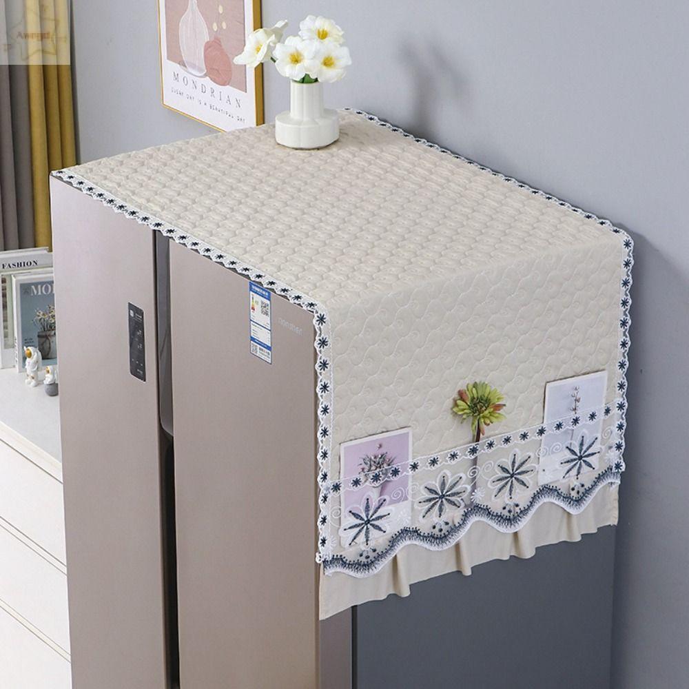 Vỏ trang trí tủ AWNGD, Tấm che bụi tủ lạnh 55x140cm, Khăn máy giặt thêu sao biển chống bụi đa chức năng