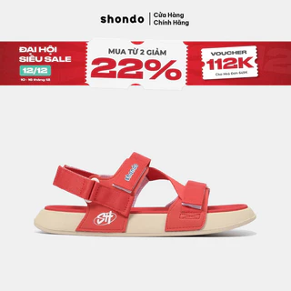 Giày Platy Nam Nữ SHONDO Êm, Thời Trang Thích Hợp Đi Học, Đi Chơi Be Đỏ PLA2560