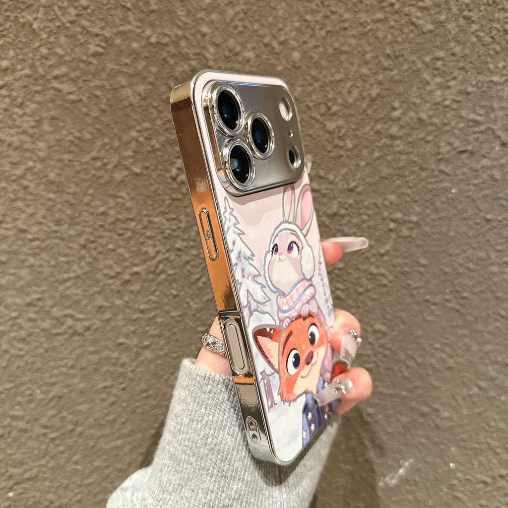 ốp lưng iphone Judy chui lên đầu Nick, đội tai nghe xem tuyết Cho Iphone 17 xs xr 11 12 13 14 15 16 Pro Max Plus